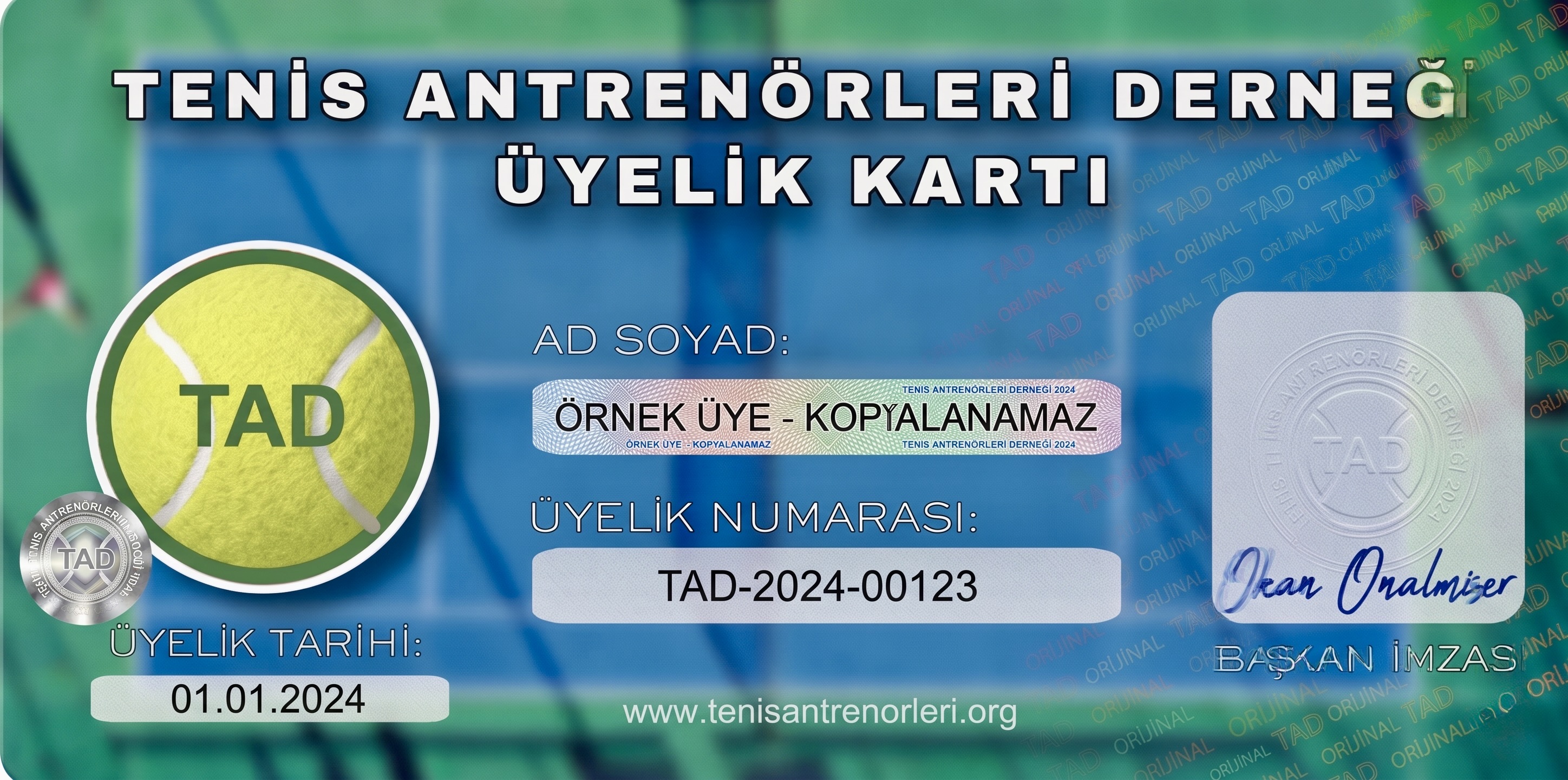 Tenis Antrenörleri Derneği Üyelerine Özel Kart Dönemi